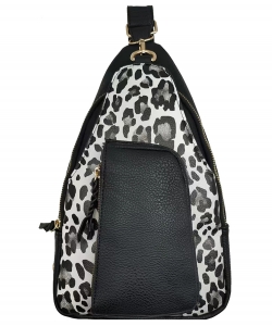Fashion Sling Backpack AD2773 SNOW LEOPARD
